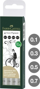 Cienkopis kreślarski Faber-Castell 0,1-0,7 4 szt.
