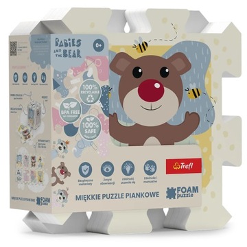 Układanka Puzzlopianka Puzzle Podłogowe Bobaski i Miś Trefl 61615