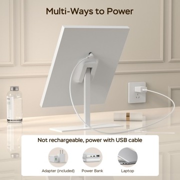 Зеркало для макияжа с внутренней светодиодной подсветкой 34*25см белое