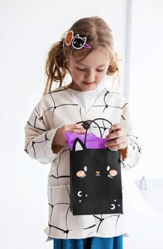 Заколки для волос с изображением тыквы и котенка-призрака на Хэллоуин