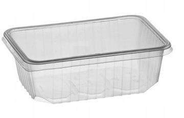 POJEMNIKI PLASTIKOWE + WIECZKA PROSTOKĄTNE 1000ml WIELORAZOWE (50) REDPLAST