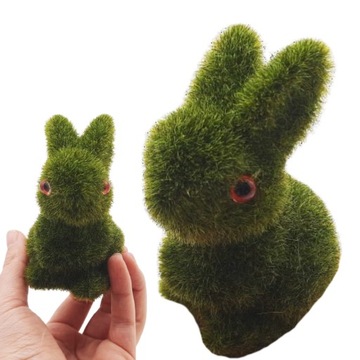 FLOKOWANY ZAJĄCZEK FIGURKA NA WIELKANOC 11cm