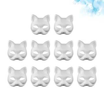 Papierowa maska dla kota Fox Face 10 szt