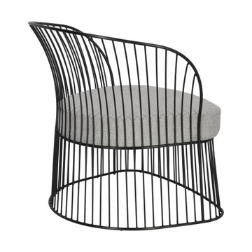 Кресло Ombra, черный, подушка серая