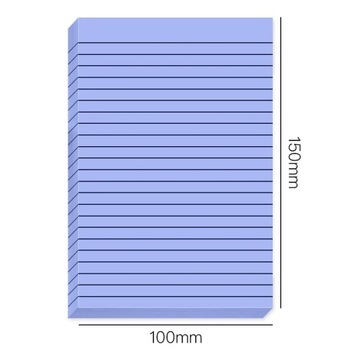 30/50 Sheets Gradient Transparent Sticky Notes Waterproof Horizontal Line I