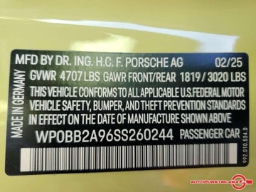 Porsche 911 992 2025 Porsche 911 Targa 4 GTS Auto Punkt 3.6 Benzyna 532KM, zdjęcie 11