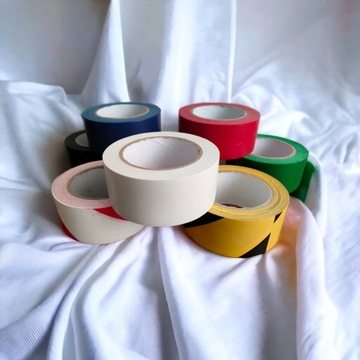 Лента разметочная желто-черная для пола ПВХ изоляция 50мм/33м для линий