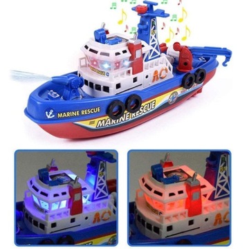 ПЛАВАЮЩИЙ КОРАБЛЬ ДЛЯ ВАННЫ ИГРУШЕЧНАЯ ВОДНАЯ ЛОДКА С БОЛЬШИМ ВОДЯНЫМ ПИСТОЛЕТОМ