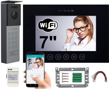 Zestaw wideodomofon WiFi M11B-X + S12D VIDOS X Aplikacja Android IOS