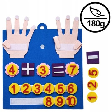 TABLICA UKŁADANKA DO NAUKI LICZENIA MONTESSORI CYFERKI EDUKACYJNA ZABAWKA