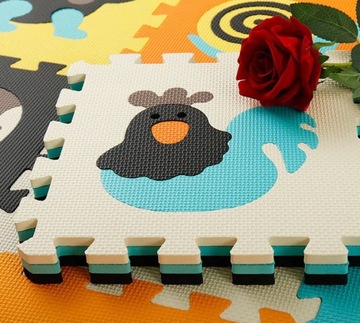 ОБРАЗОВАТЕЛЬНЫЙ КОВРИК, РАЗНОЦВЕТНАЯ ПАЗЛ С ЖИВОТНЫМИ