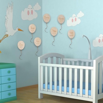 Сувенирный деревянный шар с фотографией новорожденного для студии Baby Shower