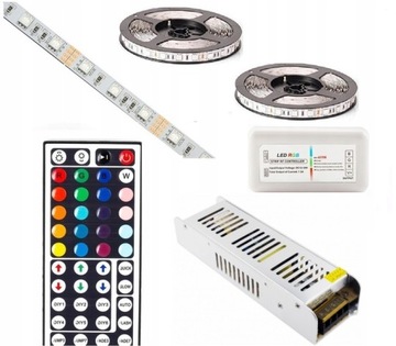 ZESTAW Taśma 20m 600 LED RGB sterownik PILOT 44 RF