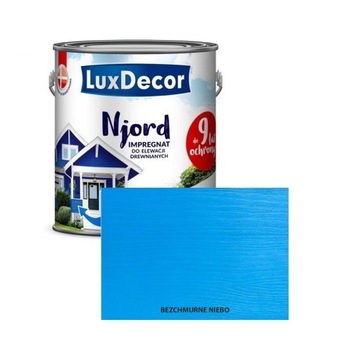 NJORD farba impregnat do drewna kryjący 2,5l NIEBIESKI Bezchmurne Niebo
