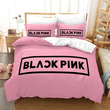 TRZYCZĘŚCIOWY ZESTAW POŚCIELI 3D BLACKPINK,K