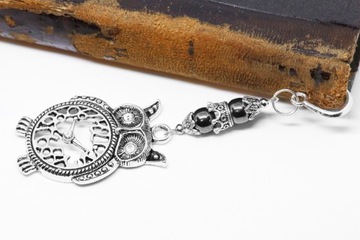 ЗАКЛАДКА сова сова ГЕМАТИТ цирконы