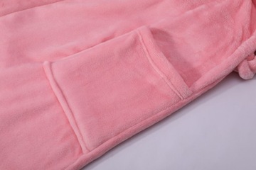 БАННЫЙ ХАЛАТ С КАПЮШОНОМ ТЕПЛЫЙ РОЗОВЫЙ, МЯГКИЙ L/XL