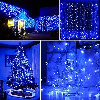 Подсветка елки, 200 светодиодных программаторов - синие, 16 метров