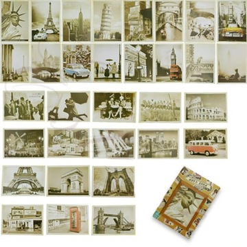 32pcs Classical Famous Europe Building Vintage Style Memory Postcard Set Gr