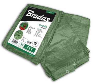 Plandeka wzmacniana GREEN 5x6 m 90g 6x5 ZIELONA