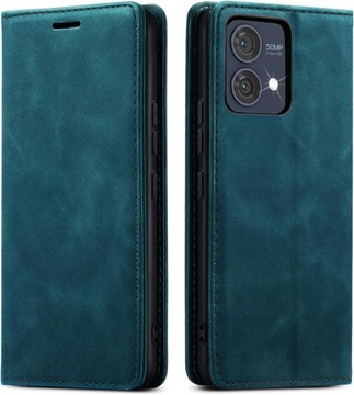 МАГНИТНЫЙ КОЖАНЫЙ ЧЕХОЛ ДЛЯ MOTOROLA MOTO G84 5G + СТЕКЛО