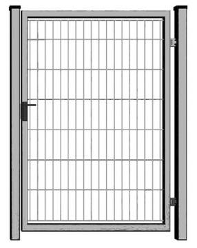 FURTKA wypełniona panelem 2D - SREBRNA - 1,50 m