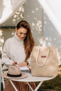 СУМКА-ШОППЕР БАГАЖНАЯ ИЗ ЭКО ЗАМШИ