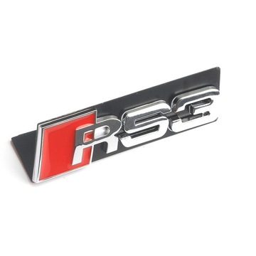 ZNACZEK LOGO GRILL PRZÓD AUDI RS3 RS4 RS5 RS6 RS7 RS8 - 10.5x3.2CM