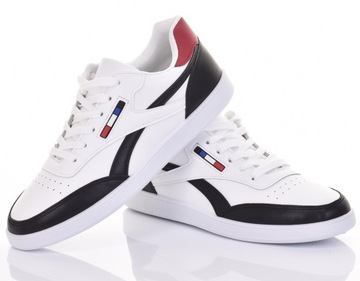 LEKKIE BUTY SPORTOWE MĘSKIE NISKIE SNEAKERSY SKÓRZANE NA WIOSNĘ LATO