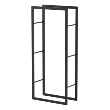 МЕТАЛЛИЧЕСКАЯ ПОДСТАВКА-КОРЗИНА ДЛЯ КАМИНА ДЕРЕВЯННАЯ