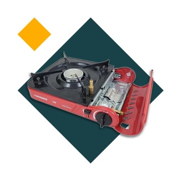 ПОЛЕВАЯ ПОРТАТИВНАЯ ГАЗОВАЯ ТУРИСТИЧЕСКАЯ ПЛИТА TIROSS TS-262 4x КАРТРИДЖ