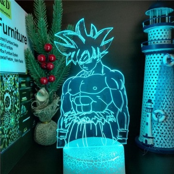 3D светодиодная лампа Сон Гоку DRAGON BALL + ПУЛЬТ ДУ