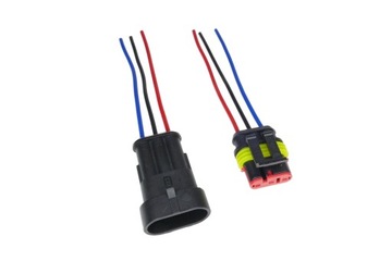 ZŁĄCZE SUPERSEAL 3PIN WTYK+GNIAZDO Z KABLEM 20 CM