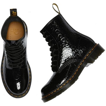 DR. MARTENS 1460 PATENT BLACK LEOPARD EMBOSS r. 5(38)