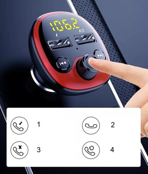 FM-ПЕРЕДАТЧИК BLUETOOTH КОМПЛЕКТ USB ДЛЯ РУКОВОДСТВА