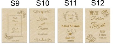 DREWNIANY ALBUM na roczek prezent metryczka grawer