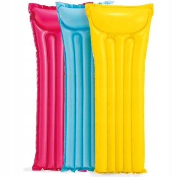 MATERACE MATERAC DO PŁYWANIA DMUCHANY INTEX 183cm ZESTAW 3szt