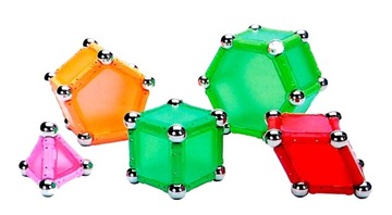 УЧЕБНЫЕ МАГНИТНЫЕ КОНСТРУКЦИИ БЛОКИ MAGNETIC 138 3D элементы