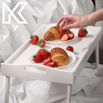 СТОЛ ДЛЯ ЗАВТРАКА ДЛЯ НОУТБУКА ДЛЯ КРОВАТИ ПОДДОН ДЛЯ ЗАВТРАКА, БЕЛЫЙ