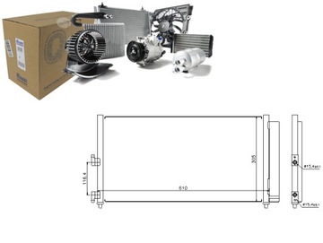 KONDENZÁTOR KLIMATIZACE FIAT IDEA 1.4 16V (350_)