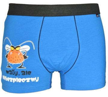 Bokserki C+3 MAŁY ALE NIEBEZPIECZNY NIEBIESKI r L