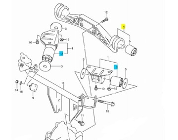 SILENTBLOK DRŽÁKY NÁPRAVA ZADNÍ SUZUKI SWIFT III SX4 27550-63J00