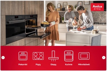 Zestaw Amica Fusion Piekarnik+Płyta+Mikrofala+Zmyw