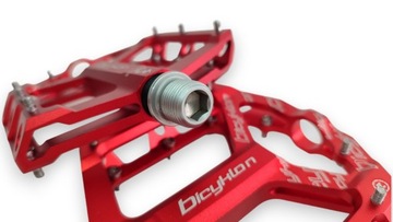 ПЕДАЛИ ПЛАТФОРМА BICYKLON DX1 — КРАСНЫЕ # LIGHT 305 г DH FR DIRT ENDURO MTB