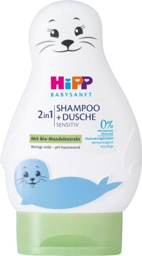 HIPP BabySanft Sensitive FOCZKA żel do mycia ciała włosów migdałowy