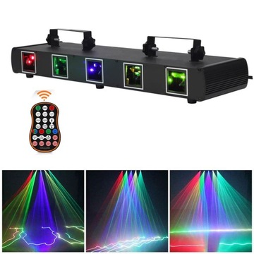 PIĘĆ OTWORÓW DYSKOTEKOWE ŚWIATŁO LASEROWE