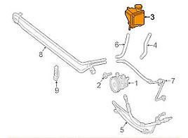 MERCEDES BENZÍN VIANO W639 POWER STEERING RESERVOIR A0004602883