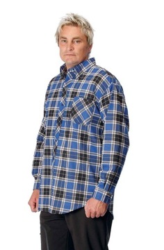 Koszula flanelowa robocza bawełniana niebieska 3XL
