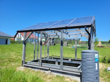 Экологическая деревянная теплица с закаленным стеклом