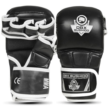 RĘKAWICE MMA SPARINGOWE USZTYWNIENIE NADGARSTKA WYPROFILOWANE DBX BUSHIDO L